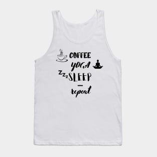 Coffee Yoga Sleep Repeat Tank Top